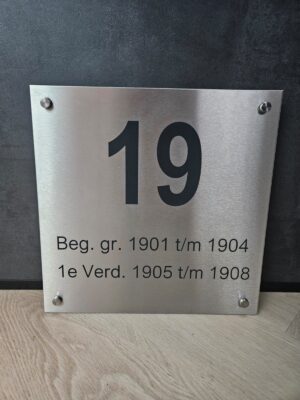 huisnummerbord rvs